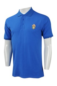 P992 製作淨色Polo恤  大量訂造短袖Polo恤  網上下單Polo恤  Polo恤專門店     藍色